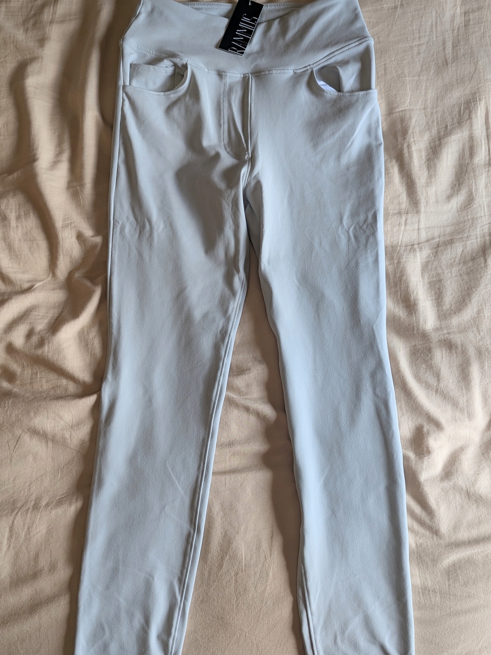 Rammus Stretchy Work Pants. Womans. Size L27_S. Light Gray.